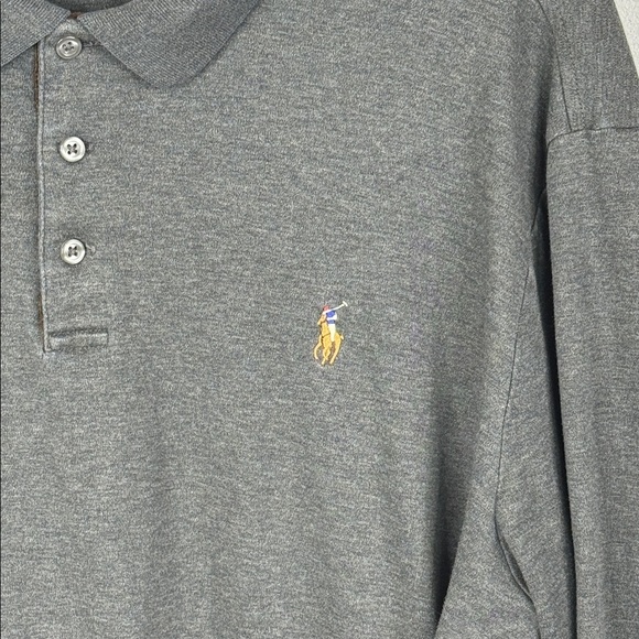 Polo Ralph Lauren Shirt Mens Extra Large XL Gray Classic Fit Polo Golf Preppy - Picture 4 of 7
